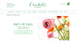 Desktop Screenshot of cricketsflorist.com