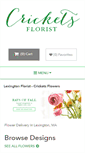 Mobile Screenshot of cricketsflorist.com