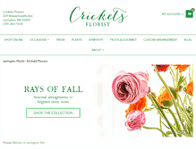 Tablet Screenshot of cricketsflorist.com